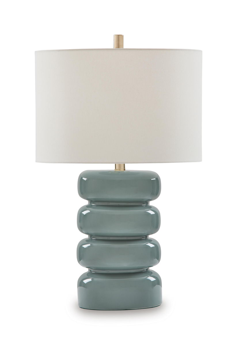 Clayard - Ceramic Table Lamp - Gray Blue - Image 3