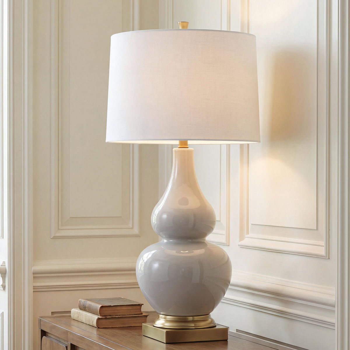 Weswick - Ceramic Table Lamp - Cream / Gold Finish - Image 2