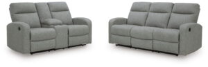 Gauntlet - 2 Pc. - Reclining Sofa And Loveseat - Sterling