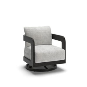 Salina Bay - Swivel Lounge With Cushion - Black / Gray