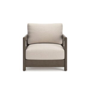 Arc Lake - Lounge Chair With Cushion - Brown / Beige