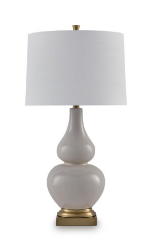 Weswick - Ceramic Table Lamp - Cream / Gold Finish