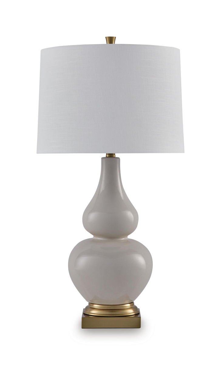 Weswick - Ceramic Table Lamp - Cream / Gold Finish