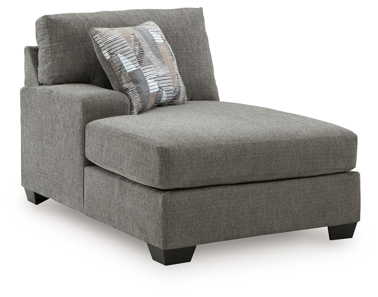 Clarington - 2 Pc. - 3-Piece Sectional And Oversized Ottoman - Greystone - Image 3