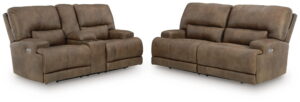 Beckley Place - 2 Pc. - Power Reclining Sofa And Loveseat - Earth