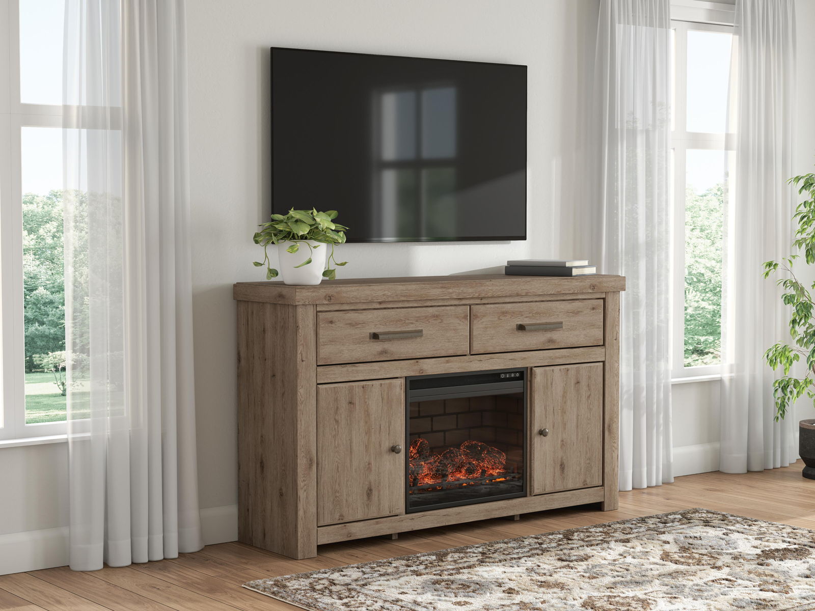 Garistyn - TV Stand With Fireplace Option - Image 14