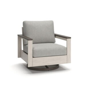 Vista Highlands - Swivel Lounge With Cushion - Brown / White