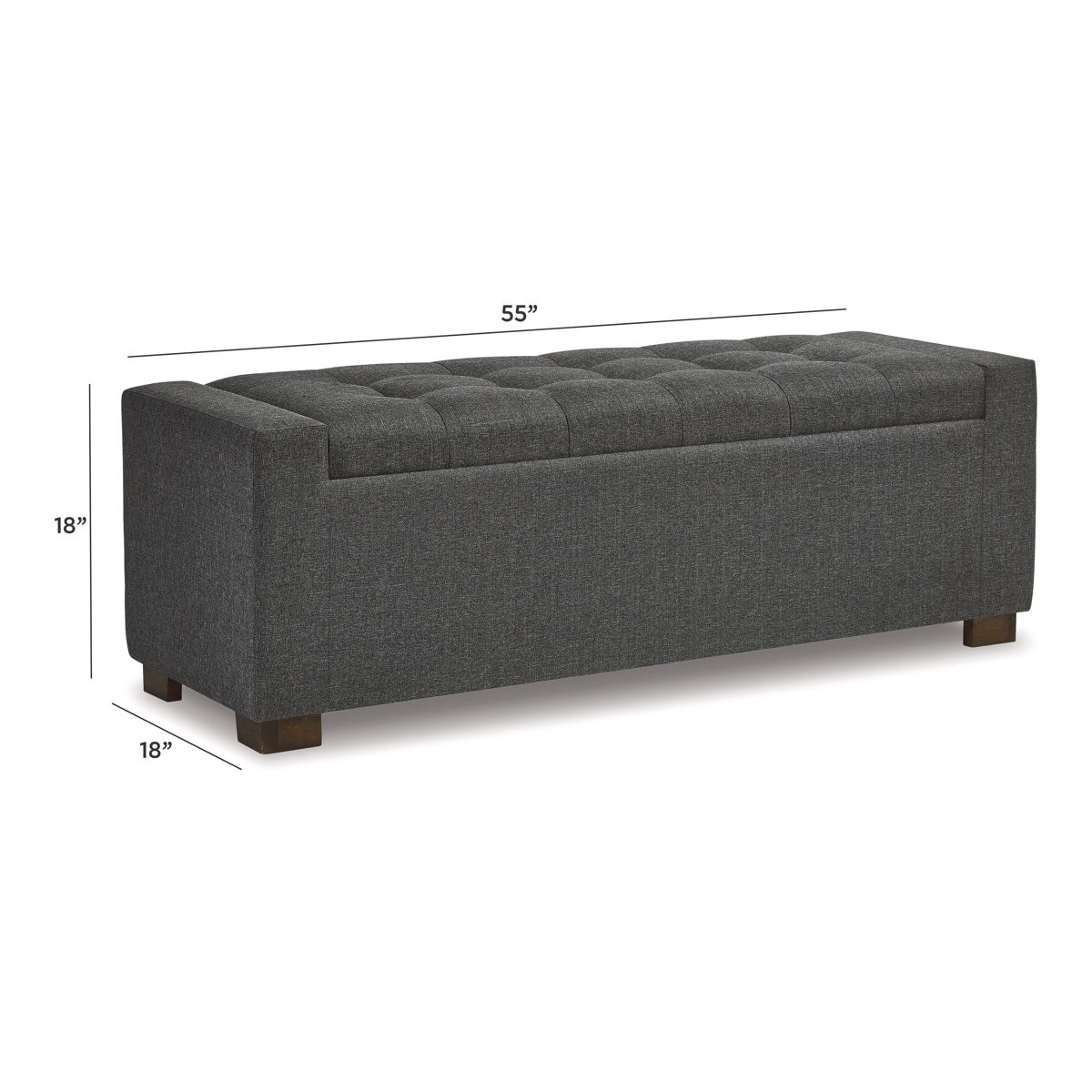 Cortwell - Storage Bench - Gray - Image 2