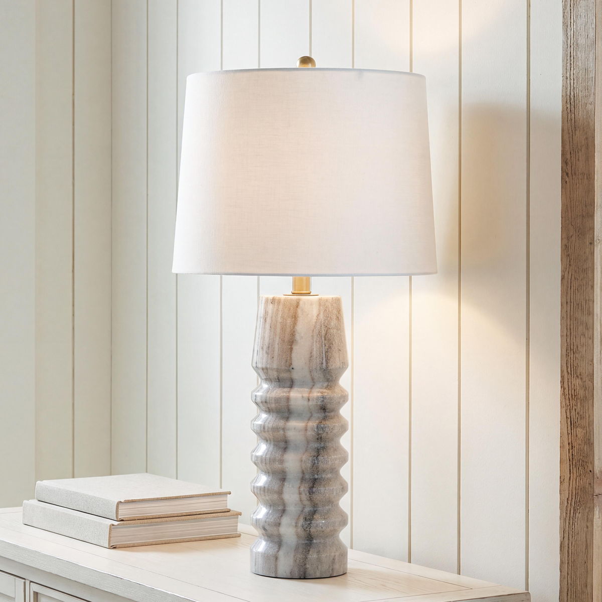 Desmont - Marble Table Lamp - White / Beige / Gray - Image 4