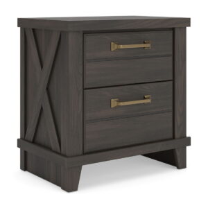 Vonitta Bay - Two Drawer Night Stand - Dark Brown
