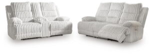 Rhines Falls - 2 Pc. - Power Reclining Sofa And Loveseat - Alloy